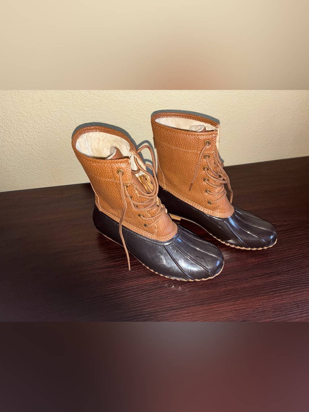 JBU by Jambu Maplewood Waterproof Duck Boots Women’s Brown Tan Black 9M